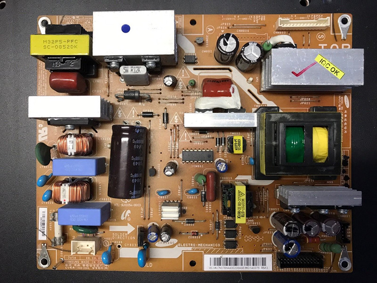 samsung TV power supply board BN44-00208A from LA32A450C tested - Click Image to Close